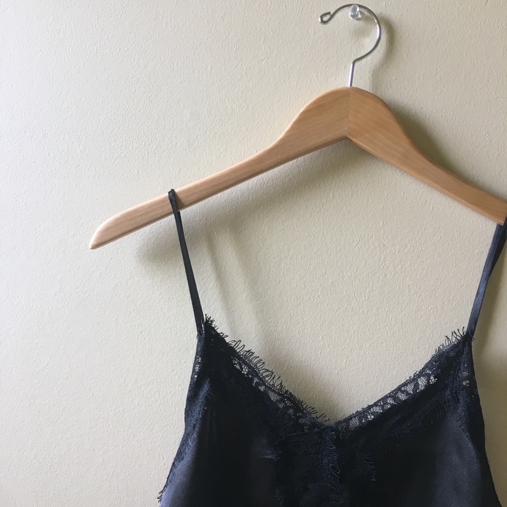 Black silk cami